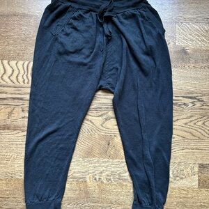 Linen Black Jogger Pants